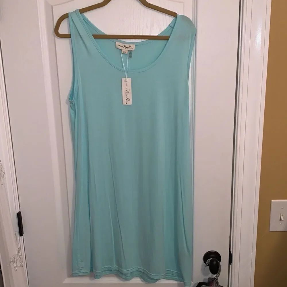New Simply Noelle Fabulous Aqua Tank Dress